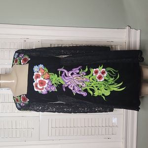 ROJA EMBROIDERED MINI DRESS T TUNIC